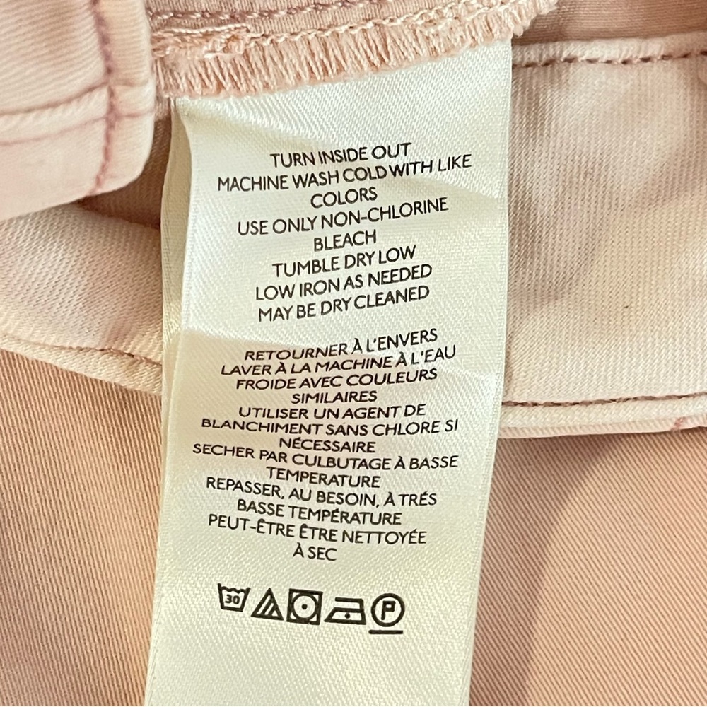 ANTHROPOLOGIE PILCRO Women's Pale Pink Twill Stretch Ankle Pants Size 26 - Picture 5 of 9